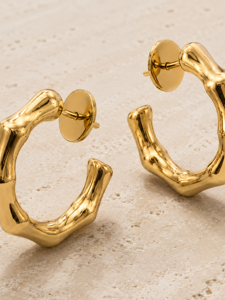Sculpté Organic Hoop Earrings