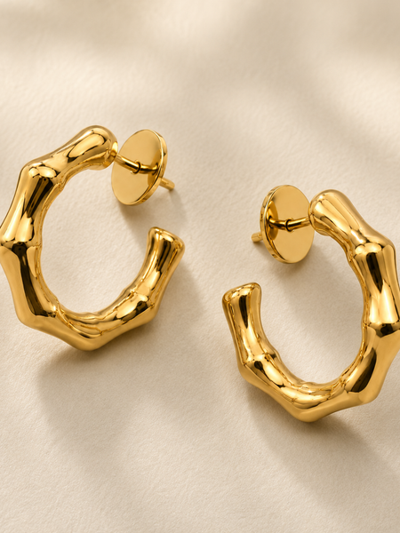 Sculpté Organic Hoop Earrings