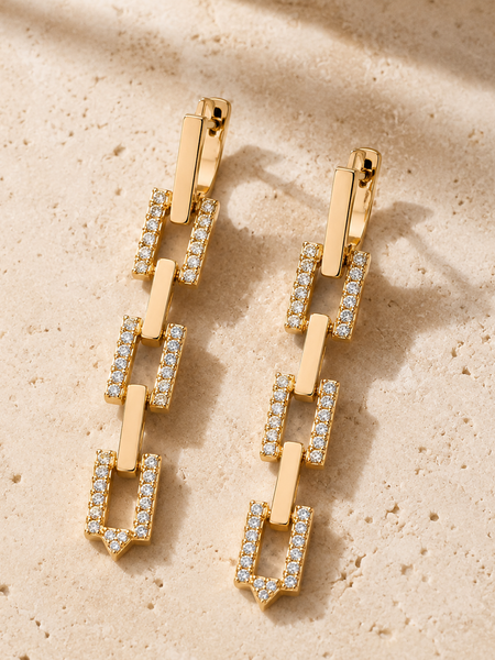 Celestia Link Drop Earrings