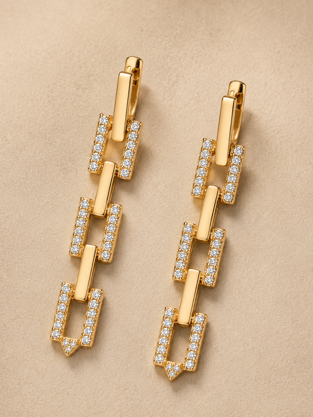 Celestia Link Drop Earrings