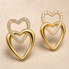 Étoile Twin Heart Earrings