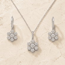 The Lotus Petal Brunch Set — Gold Plated Bloom Pendant Set by House of Zena, side angle