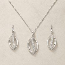 The Melted Honeycomb Set — Gold Plated Wave Pendant Set by House of Zena, side angle
