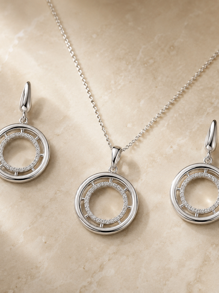 Aureline Halo Pendant Set