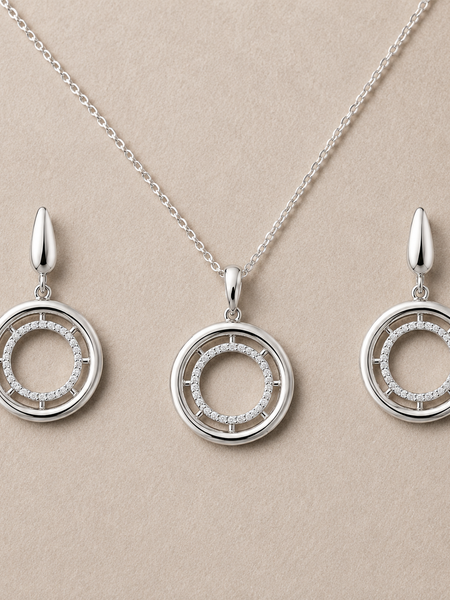 Aureline Halo Pendant Set