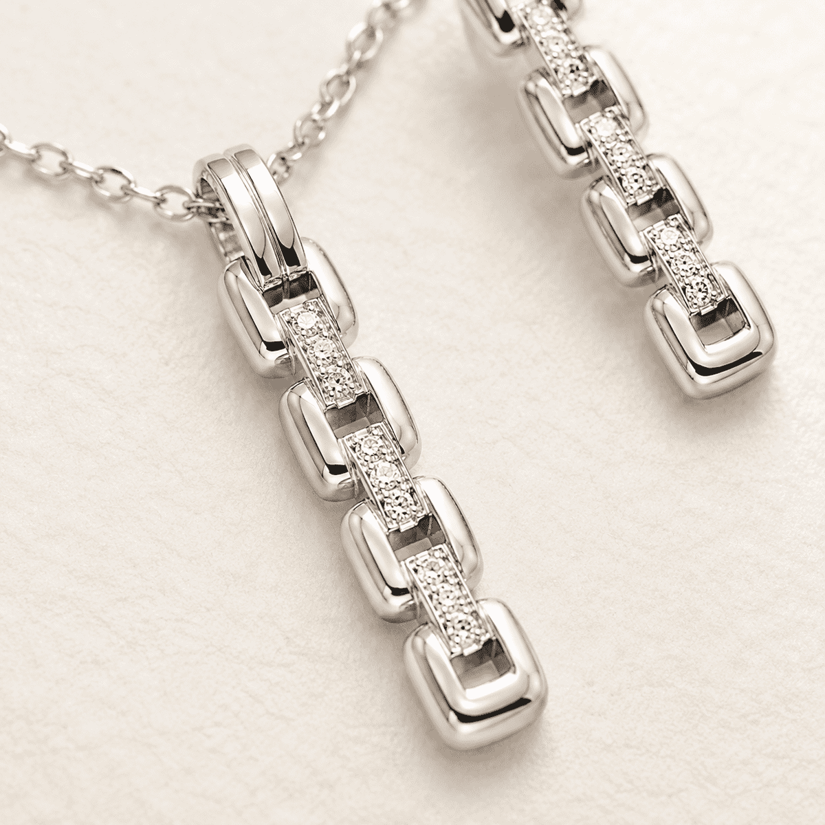 The 9-to-5 Office Chic Set — Gold Plated Link Pendant Set by House of Zena, styled on model