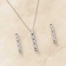 The 9-to-5 Office Chic Set — Gold Plated Link Pendant Set by House of Zena, side angle