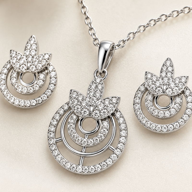 Celestia Bloom Pendant Set