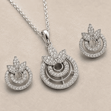 The Sweet Jasmine Garden Set — Gold Plated Bloom Pendant Set by House of Zena, close-up detail