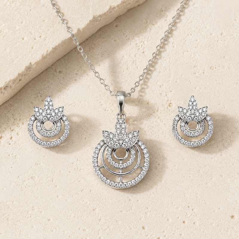 Celestia Bloom Pendant Set