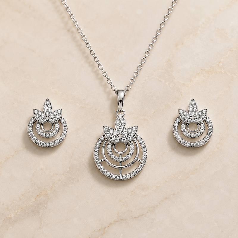 Celestia Bloom Pendant Set