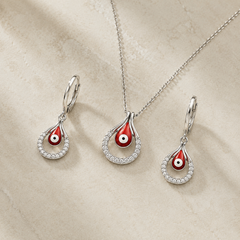 Nazira Evil Eye Pendant Set