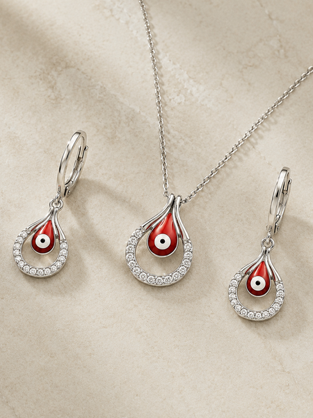 Nazira Evil Eye Pendant Set
