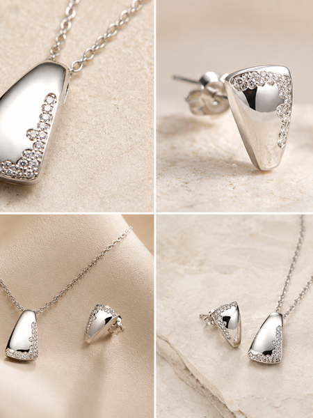 Celestine Edge Pendant Set