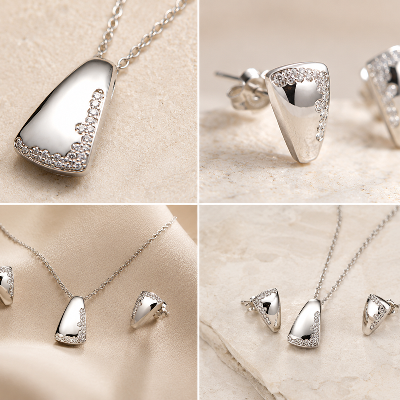 Celestine Edge Pendant Set