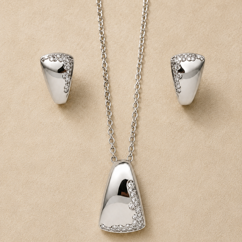 Celestine Edge Pendant Set