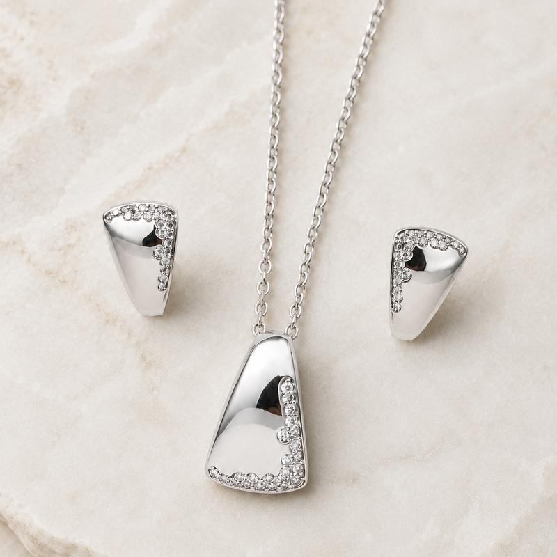 Celestine Edge Pendant Set