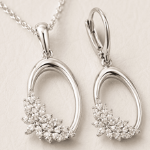 The Sunflower Sunshine Set — Silver-Tone Bloom Pendant Set by House of Zena, styled on model