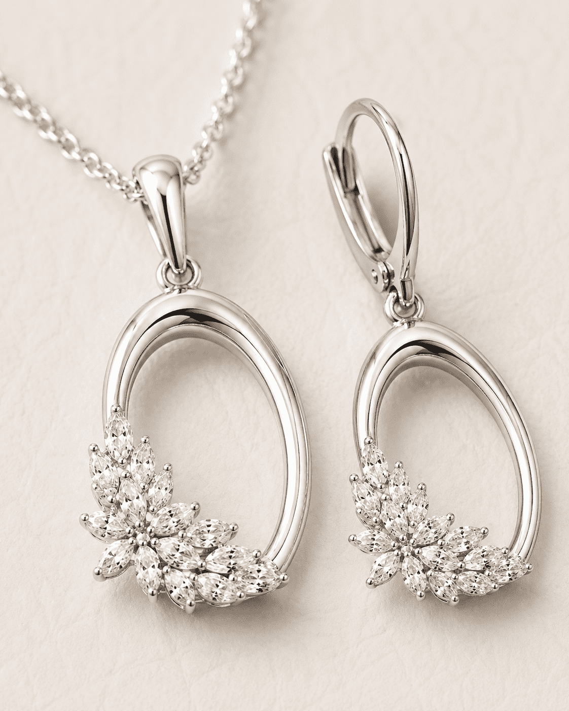 The Sunflower Sunshine Set — Silver-Tone Bloom Pendant Set by House of Zena, styled on model