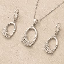 The Sunflower Sunshine Set — Silver-Tone Bloom Pendant Set by House of Zena, worn on model