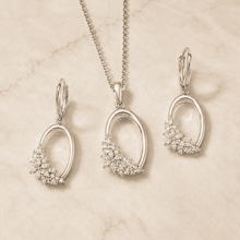 The Sunflower Sunshine Set — Silver-Tone Bloom Pendant Set by House of Zena, side angle