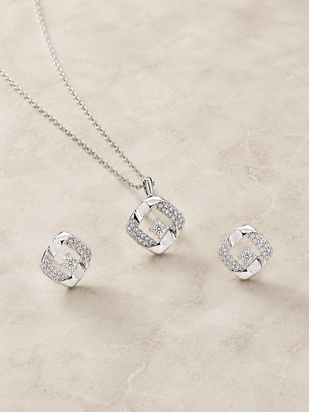 Virelle Square Pendant Set