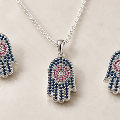 Nazira Hamsa Pendant Set