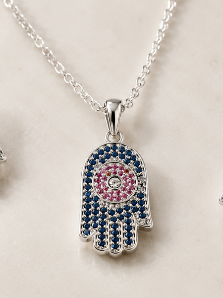 Nazira Hamsa Pendant Set