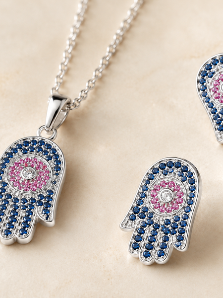 Nazira Hamsa Pendant Set