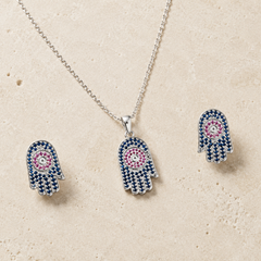 Nazira Hamsa Pendant Set