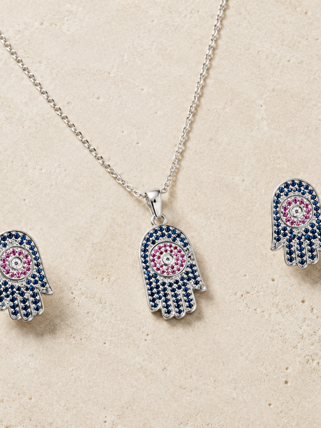 Nazira Hamsa Pendant Set
