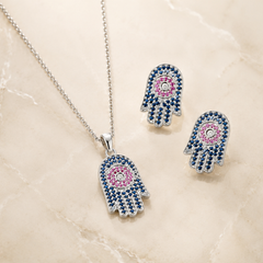 Nazira Hamsa Pendant Set