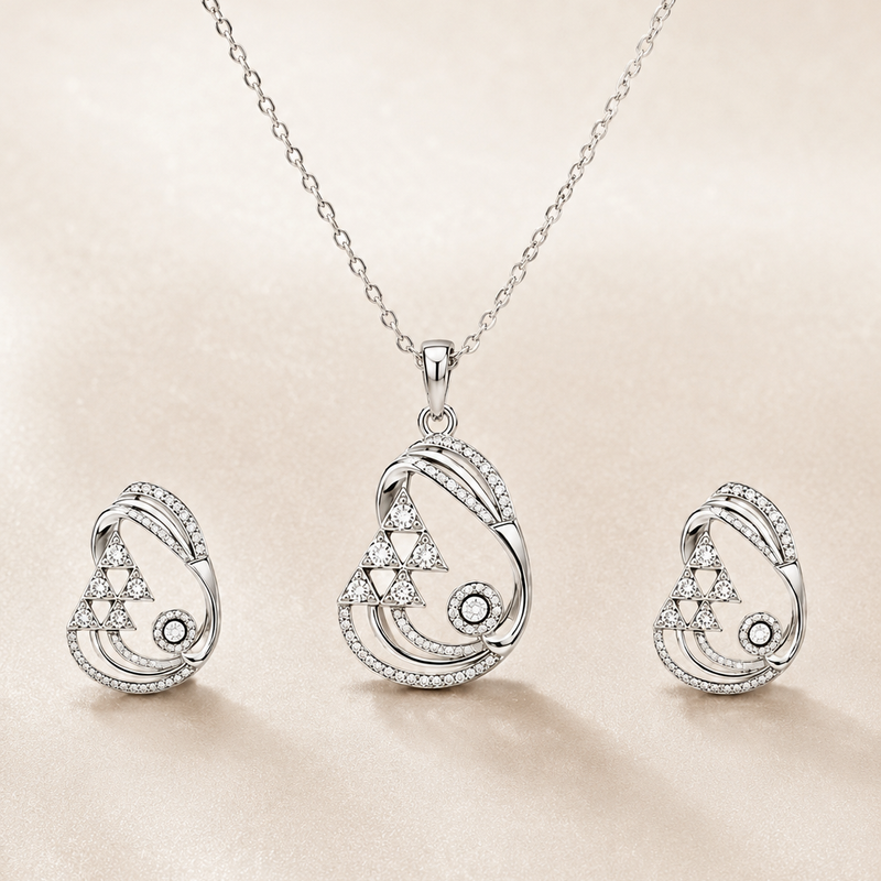 Celestia Geometric Pendant Set