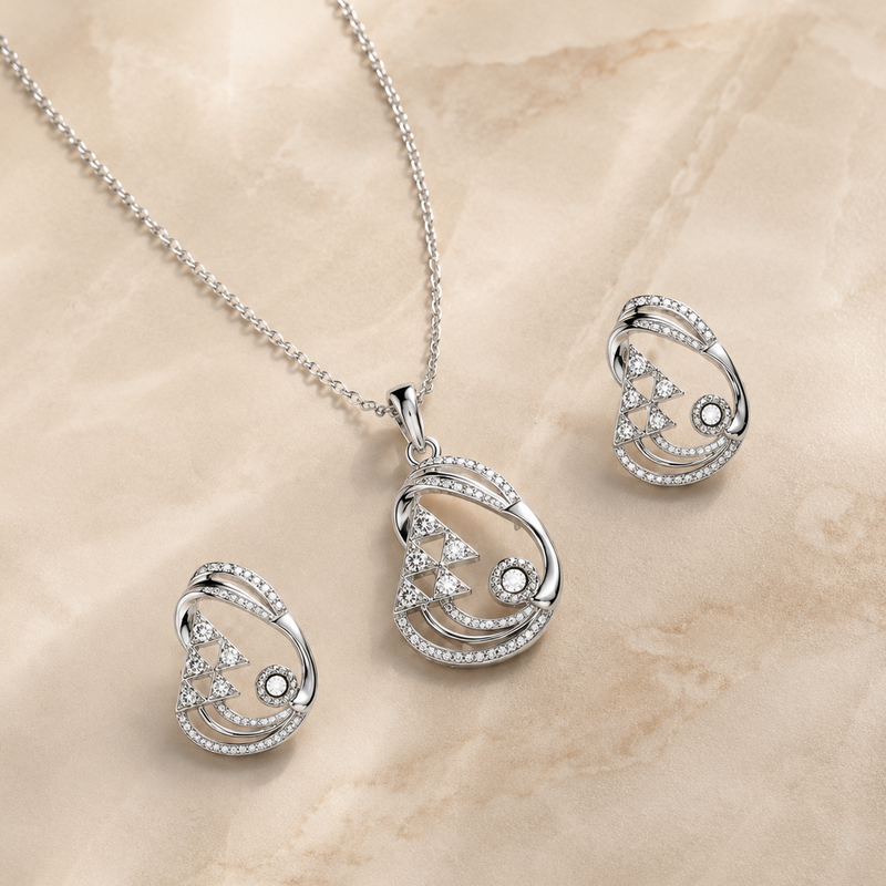 Celestia Geometric Pendant Set