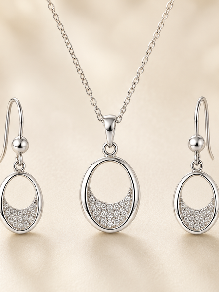 Lunara Oval Pendant Set