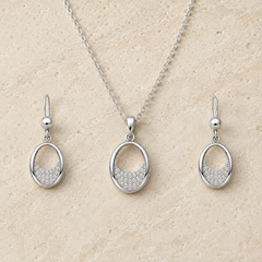 Lunara Oval Pendant Set