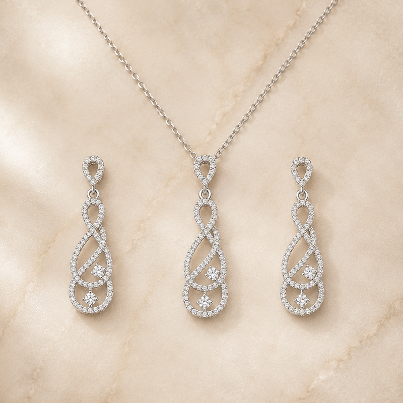 Infinity Grace Pendant Set