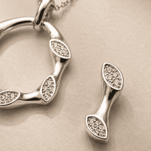 The Mobius Knot Eternal Set — Gold Plated Loop Pendant Set by House of Zena, styled on model