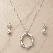 The Mobius Knot Eternal Set — Gold Plated Loop Pendant Set by House of Zena, side angle