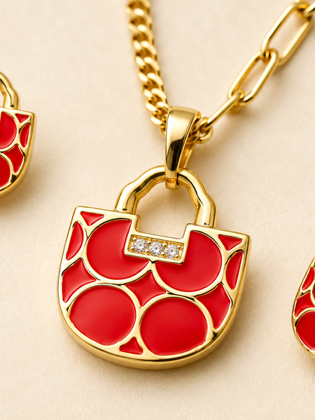 Rouge Luxe Charm Pendant Set