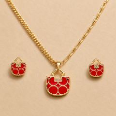 Rouge Luxe Charm Pendant Set