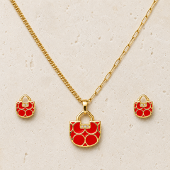 Rouge Luxe Charm Pendant Set