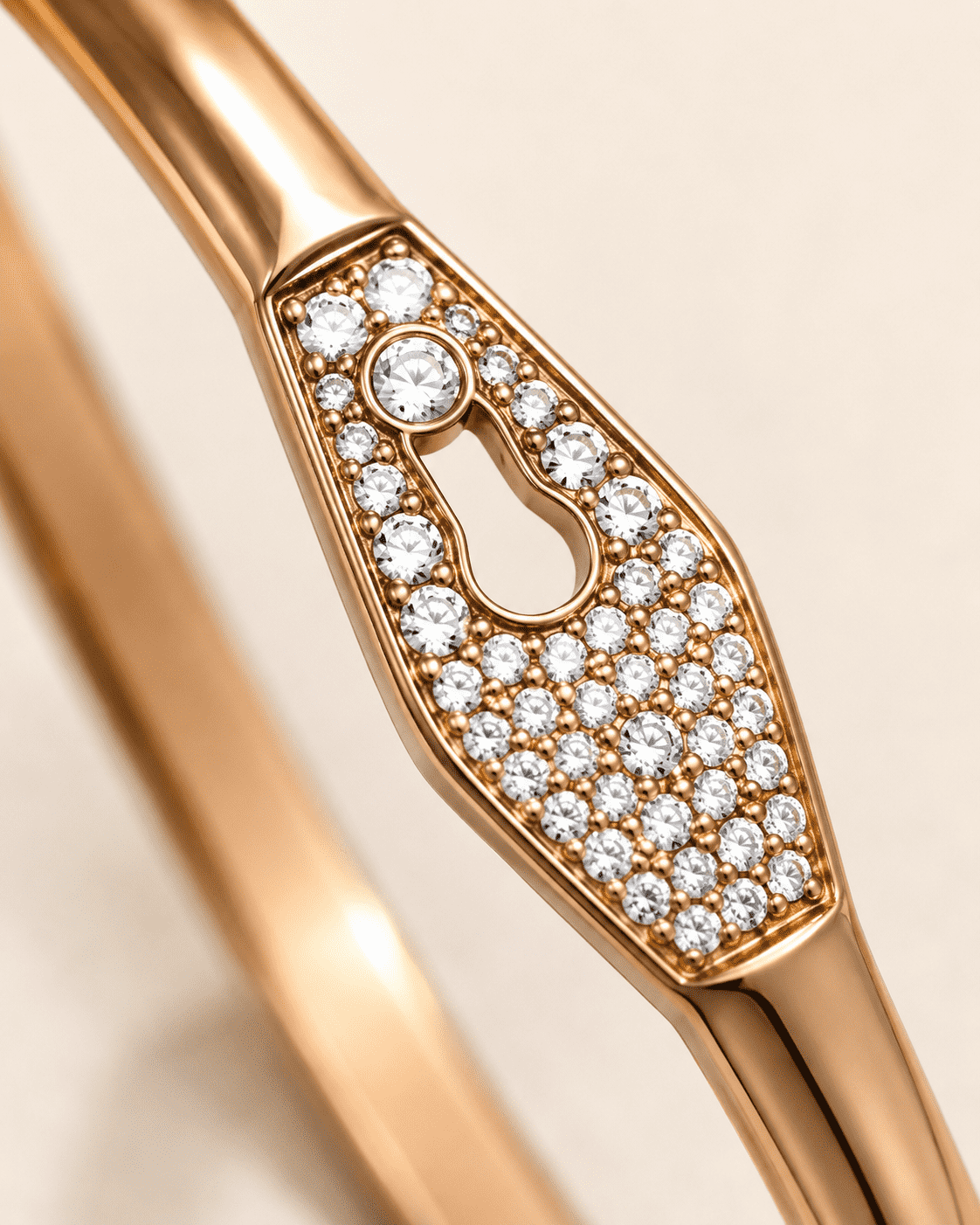 The "Locked In" Hinge Bangle — Gold Plated Lock Bangle by House of Zena, styled on model