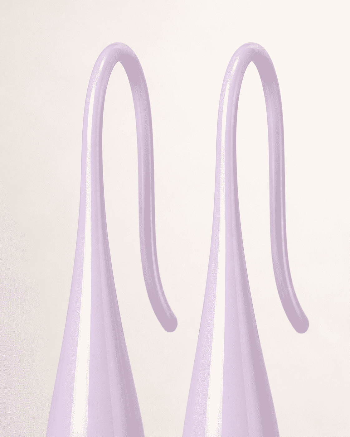 The Wild Lavender Mini Huggies — Gold Plated Lilac Drop Huggie Earrings by House of Zena, styled on model