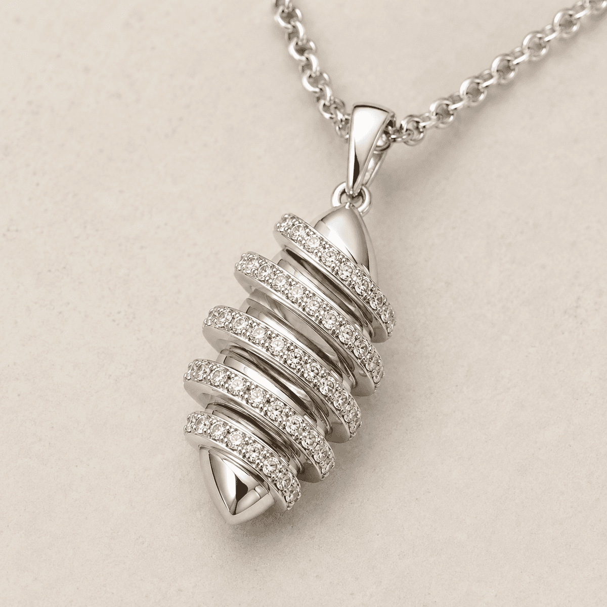 The "Rich Auntie" 3-Piece Power Set — Silver-Tone Wave 3-Piece Jewellery Set by House of Zena, worn on model