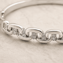 The "Boardroom Boss" 3-Piece Power Set — Silver-Tone Link 3-Piece Jewellery Set by House of Zena, close-up detail