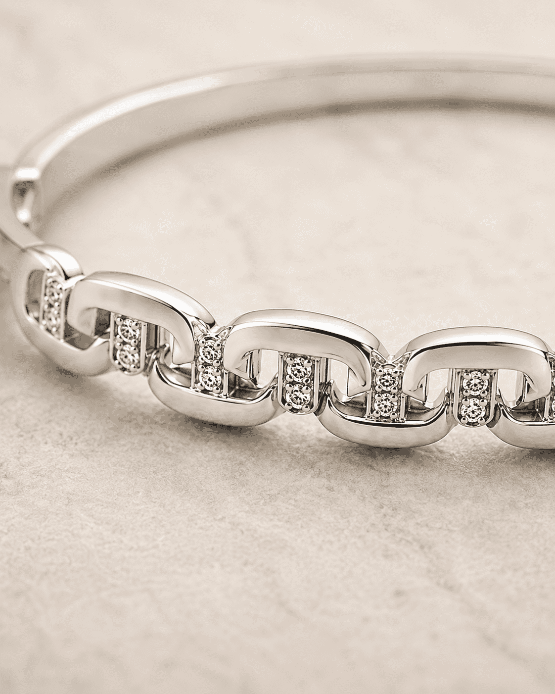 The "Boardroom Boss" 3-Piece Power Set — Silver-Tone Link 3-Piece Jewellery Set by House of Zena, close-up detail
