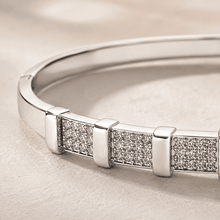The "Out of Office" 3-Piece Power Set — Silver-Tone Grid 3-Piece Jewellery Set by House of Zena, styled on model