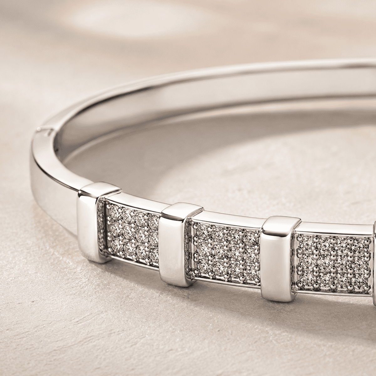 The "Out of Office" 3-Piece Power Set — Silver-Tone Grid 3-Piece Jewellery Set by House of Zena, styled on model