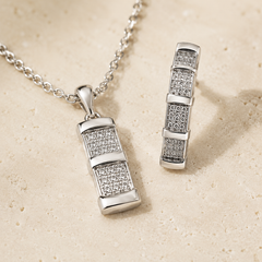 Nova Grid Jewellery Set
Includes
Pendant Necklace
Statement Bracelet
Matching Earrings